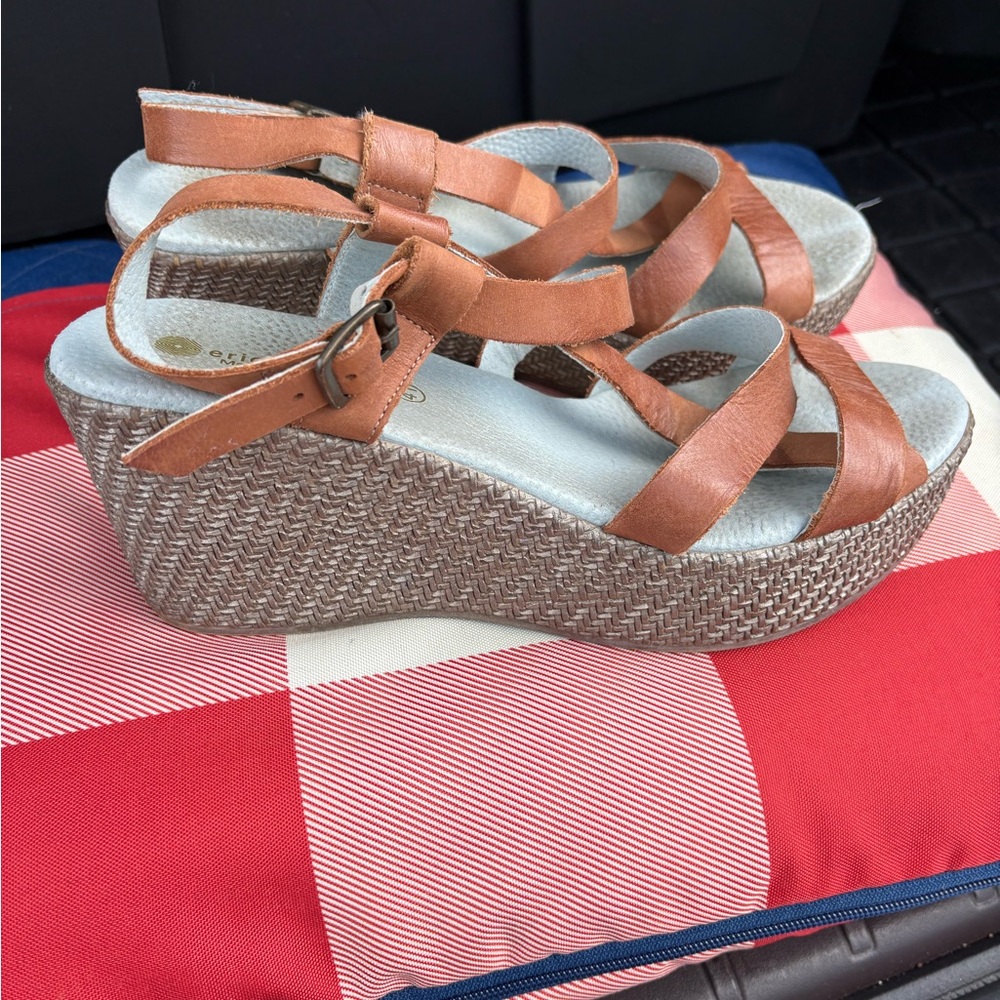 Eric Michael Brown Wedge Sandals